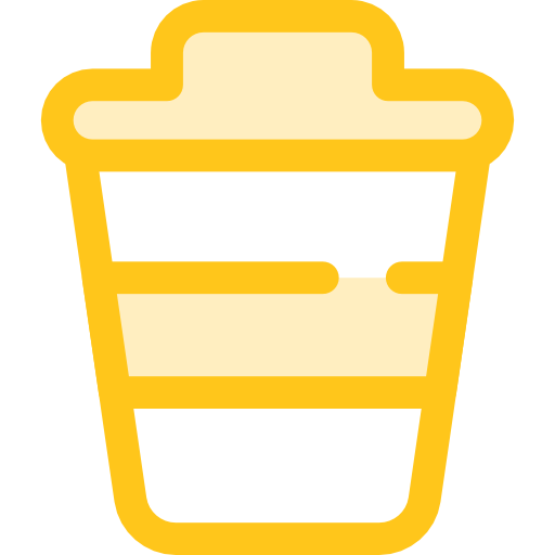 tasse à café Monochrome Yellow Icône