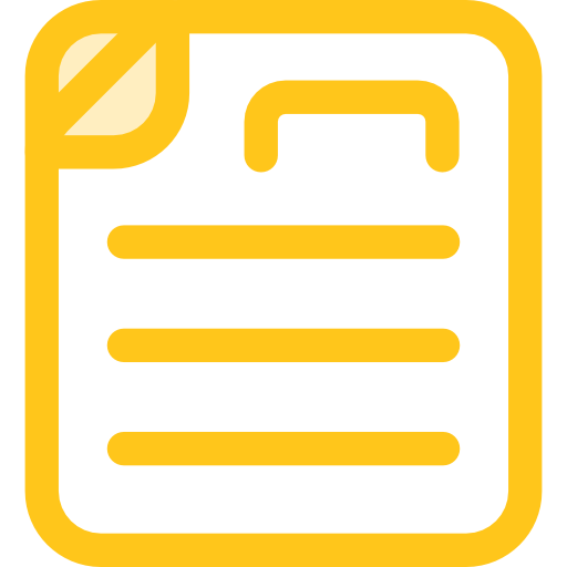 File Monochrome Yellow icon