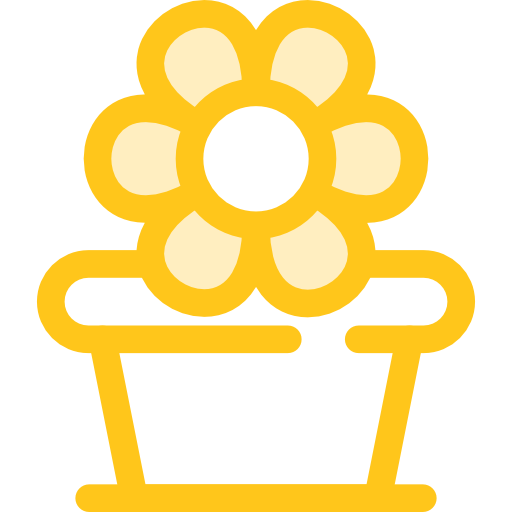 Flower Monochrome Yellow icon