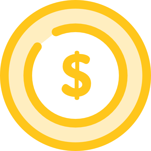 Coin Monochrome Yellow icon