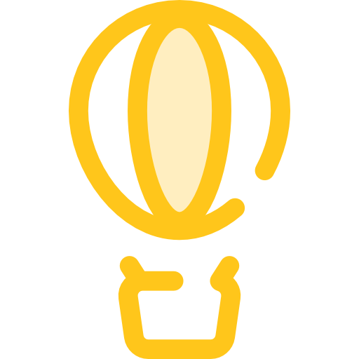 balon na gorące powietrze Monochrome Yellow ikona