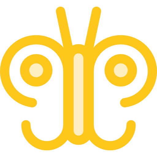mariposa Monochrome Yellow icono