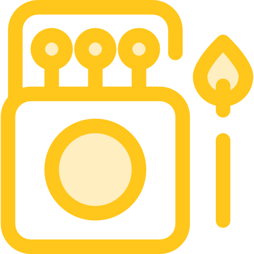 Matches Monochrome Yellow icon