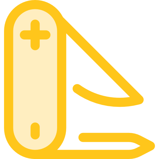cuchillo del ejército suizo Monochrome Yellow icono