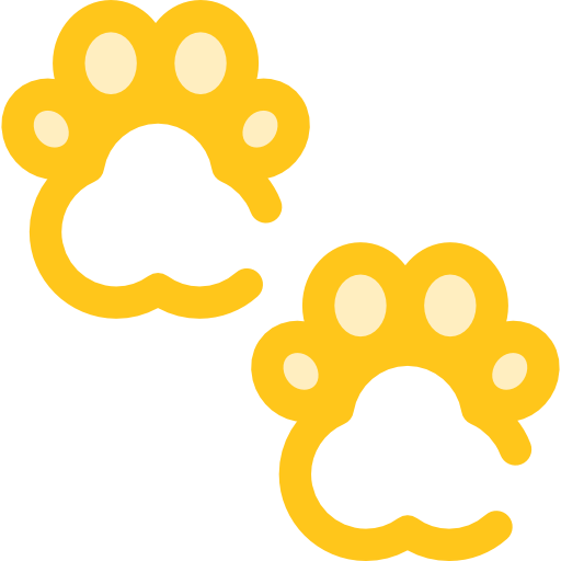 Pawprints Monochrome Yellow icon