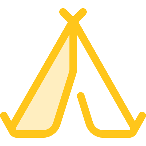 Tent Monochrome Yellow icon