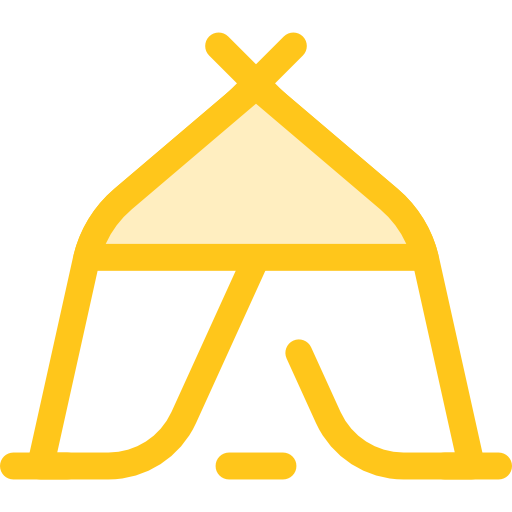 Tent Monochrome Yellow icon