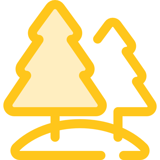 bäume Monochrome Yellow icon