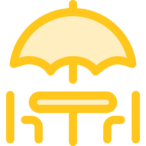 Umbrella Monochrome Yellow icon