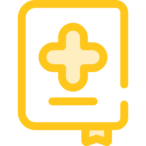 libro de medicina Monochrome Yellow icono