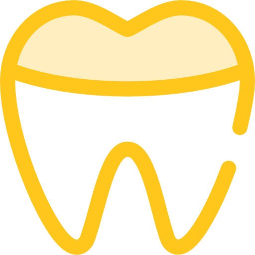 dente Monochrome Yellow Ícone
