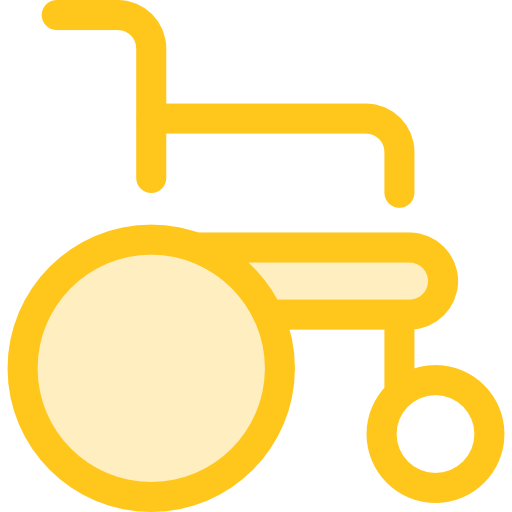 Wheelchair Monochrome Yellow icon
