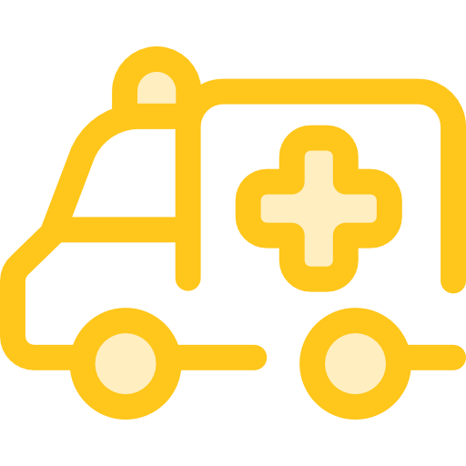 ambulância Monochrome Yellow Ícone