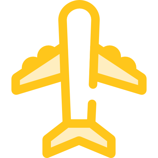 Aeroplane Monochrome Yellow icon