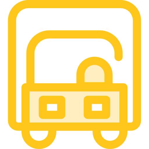 Truck Monochrome Yellow icon
