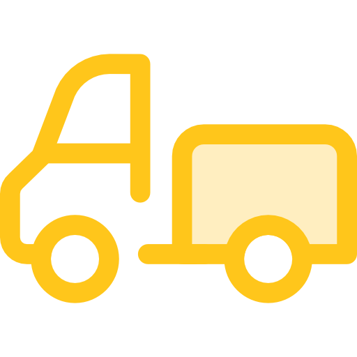 un camion Monochrome Yellow Icône