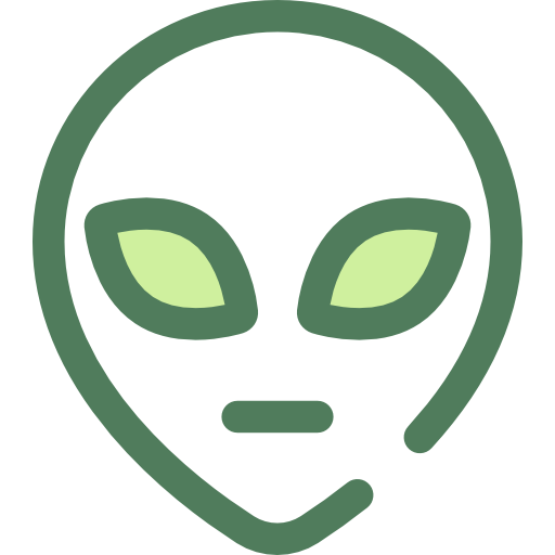 extraterrestre Monochrome Green Icône