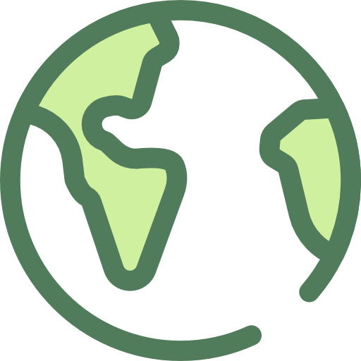 planeet aarde Monochrome Green icoon