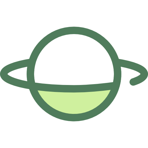 Сатурн Monochrome Green иконка
