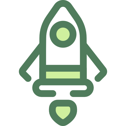 navicella spaziale Monochrome Green icona