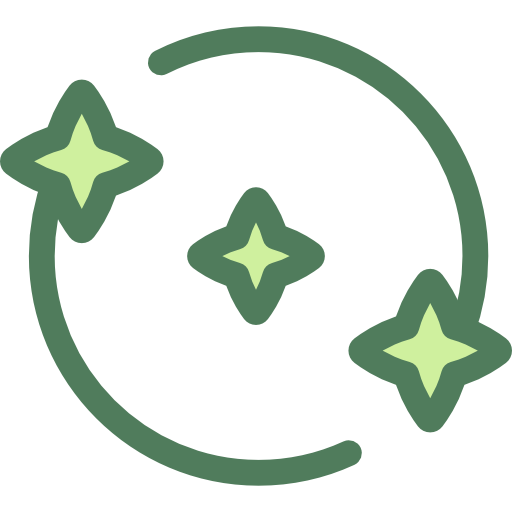 Stars Monochrome Green icon