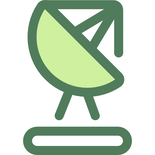satellitenschüssel Monochrome Green icon