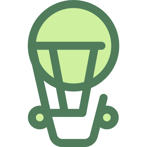 heißluftballon Monochrome Green icon