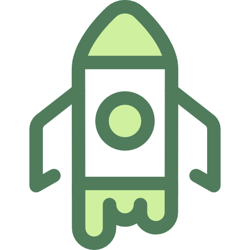 cohete Monochrome Green icono