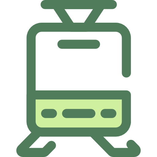 tram Monochrome Green Icône