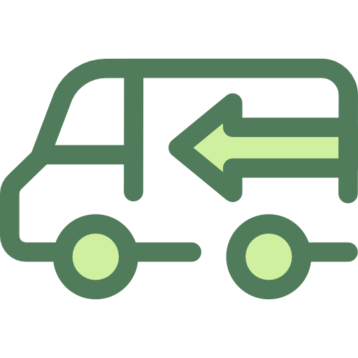 Delivery truck Monochrome Green icon