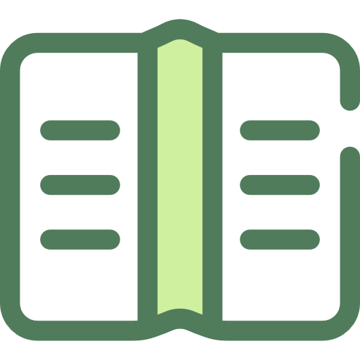 Open book Monochrome Green icon