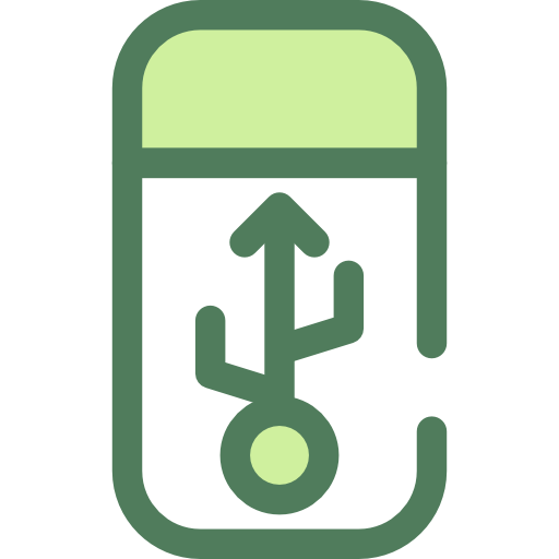 usb stick Monochrome Green icon
