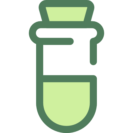 tubo de ensayo Monochrome Green icono
