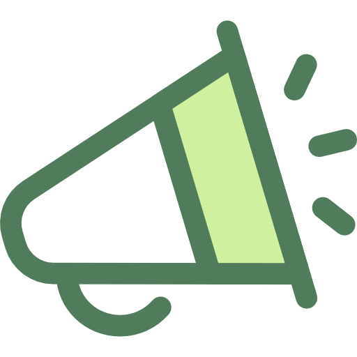 Megaphone Monochrome Green icon
