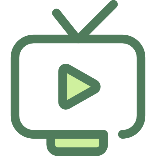 fernsehen Monochrome Green icon