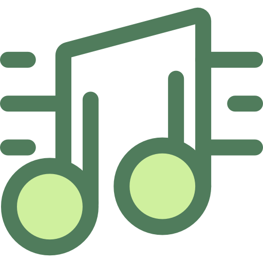 musiknote Monochrome Green icon