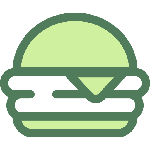 バーガー Monochrome Green icon