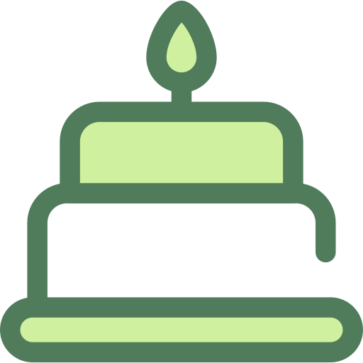 torta di compleanno Monochrome Green icona