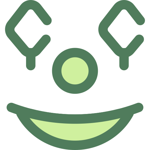 clown Monochrome Green icoon