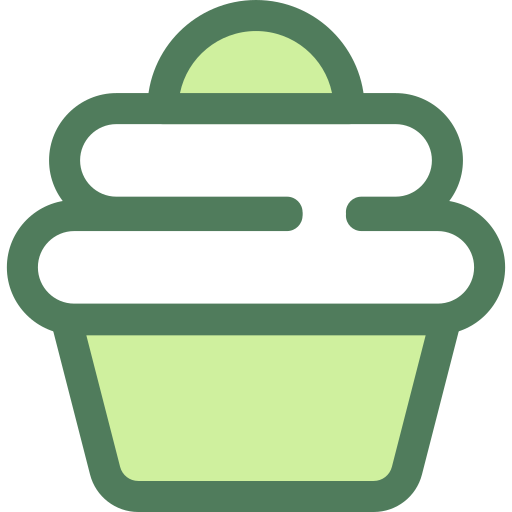 カップケーキ Monochrome Green icon