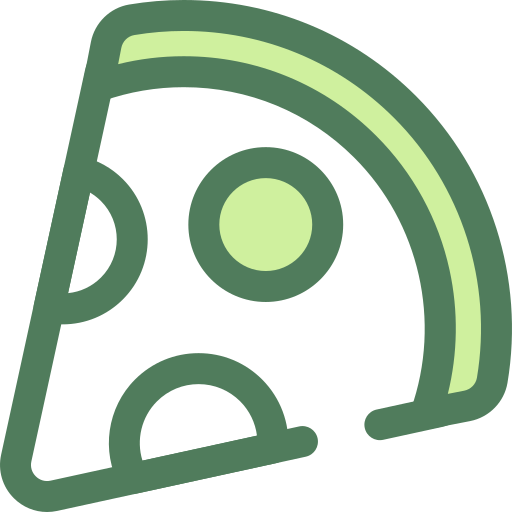 ピザ Monochrome Green icon