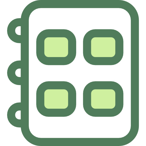 agenda Monochrome Green icon