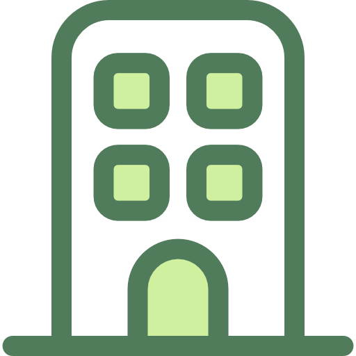kantoorgebouw Monochrome Green icoon