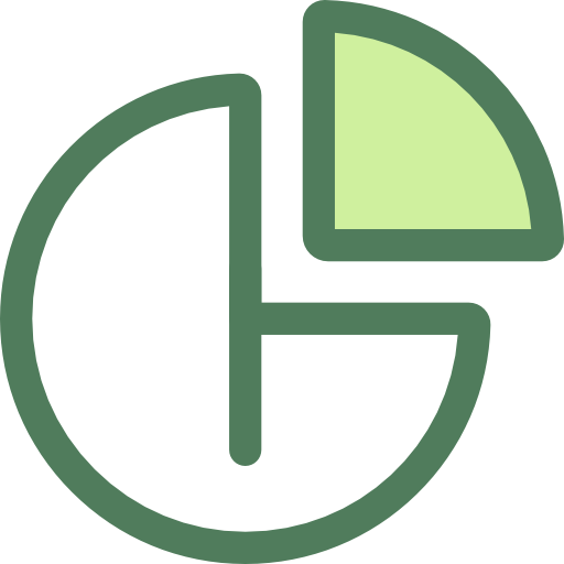gráfico circular Monochrome Green icono