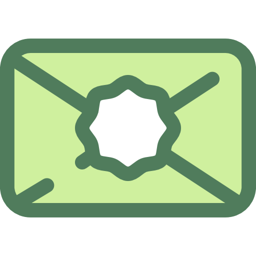 envelop Monochrome Green icoon