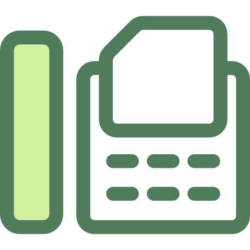 fax Monochrome Green icono