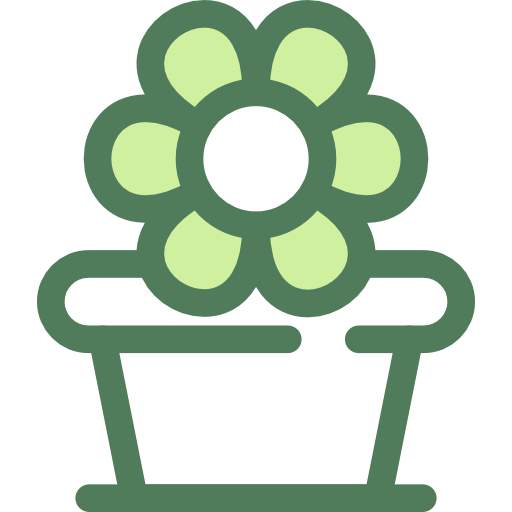 Flower Monochrome Green icon