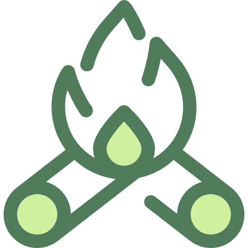 たき火 Monochrome Green icon