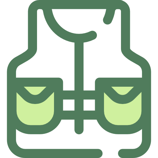 chaleco de pesca Monochrome Green icono