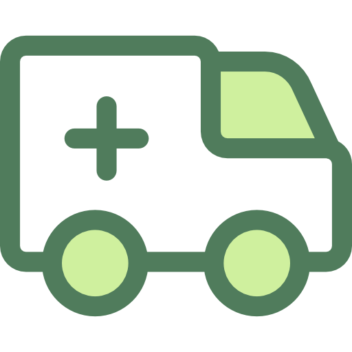 krankenwagen Monochrome Green icon